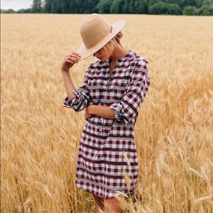 Bridge and Burn Dahlia Painted Plaid Red Dress